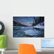 Sunset Over Ice-Covered Rock In Wheaton River Wall Mural
