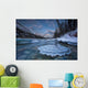 Sunset Over Ice-Covered Rock In Wheaton River Wall Mural