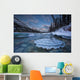 Sunset Over Ice-Covered Rock In Wheaton River Wall Mural