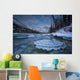 Sunset Over Ice-Covered Rock In Wheaton River Wall Mural