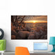 Ice-Covered Trees And Rocks Wall Mural