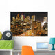 City Skyline At Night Wall Mural