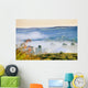 Farm Structures Through Fog Wall Mural