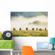 Group Of Cows In The Fog Wall Mural