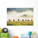 Group Of Cows In The Fog Wall Mural