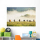 Group Of Cows In The Fog Wall Mural