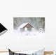 Guthrie Covered Bridge In Blowing Snow Wall Mural