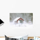 Guthrie Covered Bridge In Blowing Snow Wall Mural