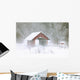 Guthrie Covered Bridge In Blowing Snow Wall Mural