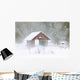 Guthrie Covered Bridge In Blowing Snow Wall Mural