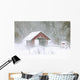 Guthrie Covered Bridge In Blowing Snow Wall Mural