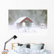 Guthrie Covered Bridge In Blowing Snow Wall Mural