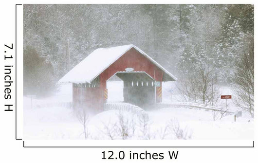 Guthrie Covered Bridge In Blowing Snow Wall Mural