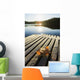 Sunrise Over Leaf On Floating Dock In Mont-Saint-Bruno National Park Wall Mural