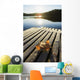 Sunrise Over Leaf On Floating Dock In Mont-Saint-Bruno National Park Wall Mural