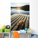 Sunrise Over Leaf On Floating Dock In Mont-Saint-Bruno National Park Wall Mural