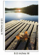 Sunrise Over Leaf On Floating Dock In Mont-Saint-Bruno National Park Wall Mural