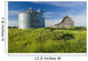 Old Barn With Metal Grain Bins Wall Mural