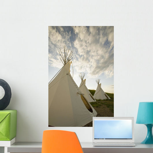 Tipis Just Outside The Grasslands National Park Wall Mural