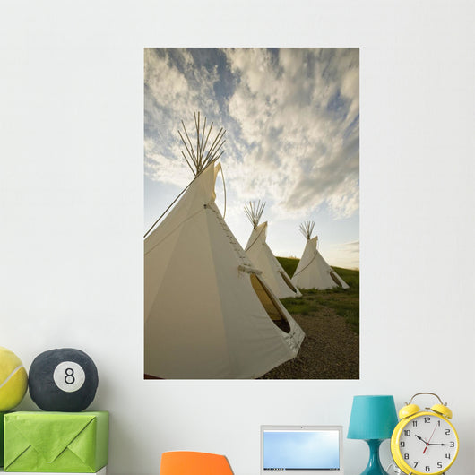 Tipis Just Outside The Grasslands National Park Wall Mural