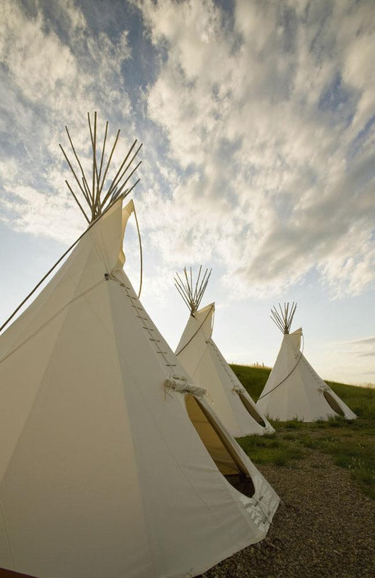 Tipis Just Outside The Grasslands National Park Wall Mural