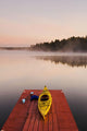 Kayak On Dock In Northwestern Ontario Wall Mural