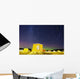 Star Trails And Ice Fishing Huts On Saguenay River Wall Mural