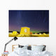 Star Trails And Ice Fishing Huts On Saguenay River Wall Mural