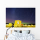 Star Trails And Ice Fishing Huts On Saguenay River Wall Mural