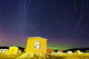 Star Trails And Ice Fishing Huts On Saguenay River Wall Mural