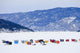Ice Fishing Huts On Saguenay River Wall Mural