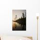 Tree Silhouettes By Rushing River Wall Mural