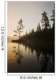 Tree Silhouettes By Rushing River Wall Mural