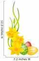 Easter eggs and daffodils Wall Decal
