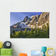 The Morning Sun Over The Rockwall Cliff And Tumbling Glacier Wall Mural