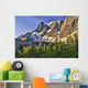 The Morning Sun Over The Rockwall Cliff And Tumbling Glacier Wall Mural