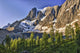 The Morning Sun Over The Rockwall Cliff And Tumbling Glacier Wall Mural