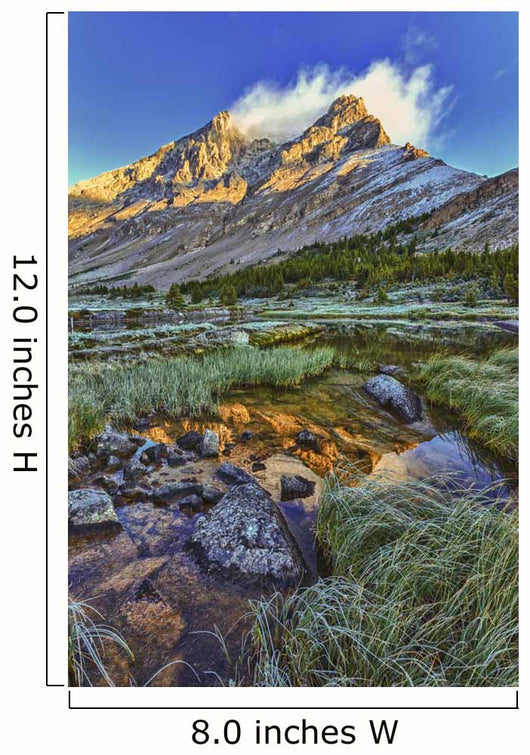 Sunrise Over A Peak Reflected In A Tarn Below Baker Lake Wall Mural