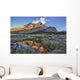 Sunrise Over A Peak Reflected In A Tarn Below Baker Lake Wall Mural