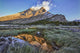 Sunrise Over A Peak Reflected In A Tarn Below Baker Lake Wall Mural