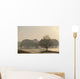 Trees On Golf Course At Sunrise On A Misty Autumn Morning Wall Mural