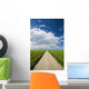 Country Road Through Grain Fields Wall Mural