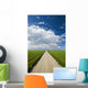 Country Road Through Grain Fields Wall Mural