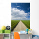 Country Road Through Grain Fields Wall Mural