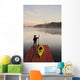 Man Standing By Kayak On Dock In Northwestern Ontario Wall Mural