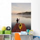 Man Standing By Kayak On Dock In Northwestern Ontario Wall Mural