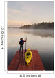 Man Standing By Kayak On Dock In Northwestern Ontario Wall Mural