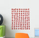 Red Berries In A Grid Wall Mural