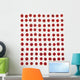 Red Berries In A Grid Wall Mural