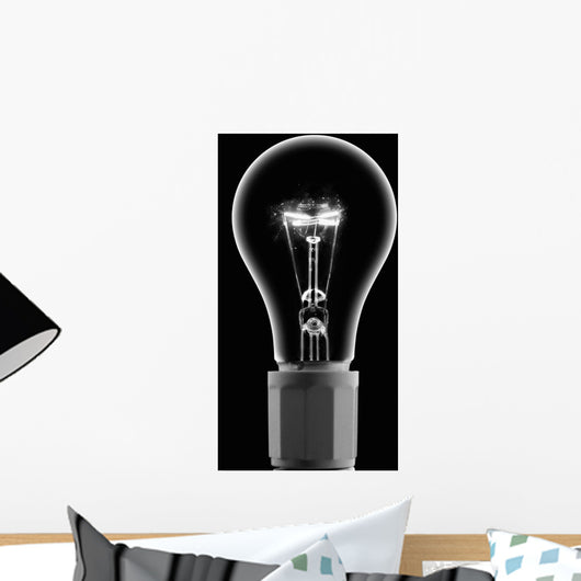 Light Bulb With Current Wall Mural